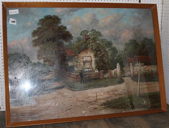 H Cook 1913 oil on board, Thornton Heath